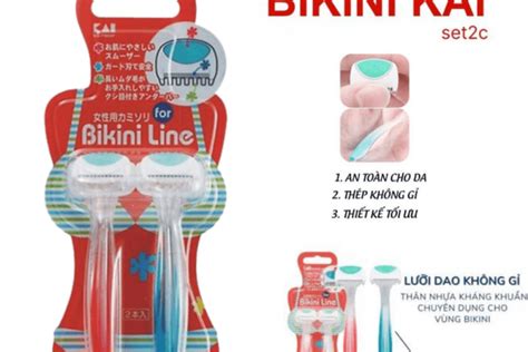COMBO Set Dao Cạo Bikini Thân Nhựa Kai Razor For Bikini Line Set Gồm Cây Của Nhật BDCare