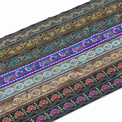 Ethnic Style Embroidery Polyester Ribbons Jacquard Ribbon Tyrolean ...