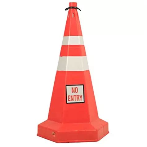 Buy Ladwa Nilkamal Road Traffic Safety Cone With No Entry Sign Online