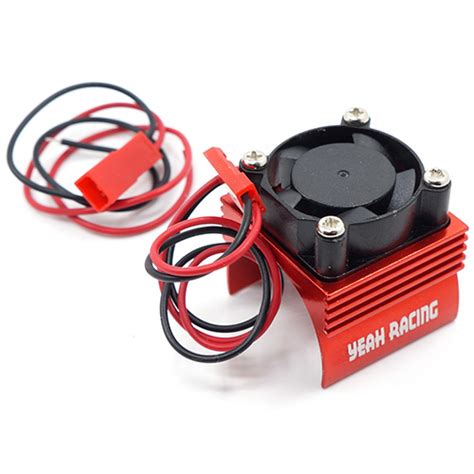 Yeah Racing Aluminum 380 Motor Heat Sink W Cooling Fan Red