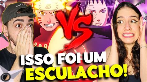 Naruto e Sasuke VS Madara e Obito Duelo de Titãs 7mz React YouTube