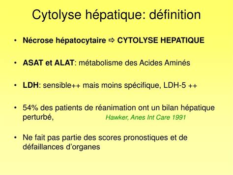 Ppt Cat Devant Une Cytolyse H Patique En R Animation Powerpoint