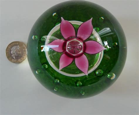 Large Limited Edition Scottish Caithness Glass Paperweight Hydroponic Iconic Edinburgh