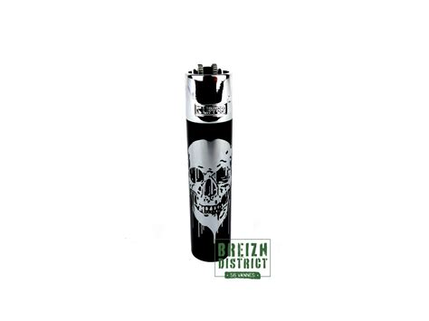 Briquets Clipper M Tal Skulls Argent