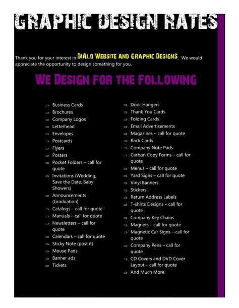 graphic design rates
