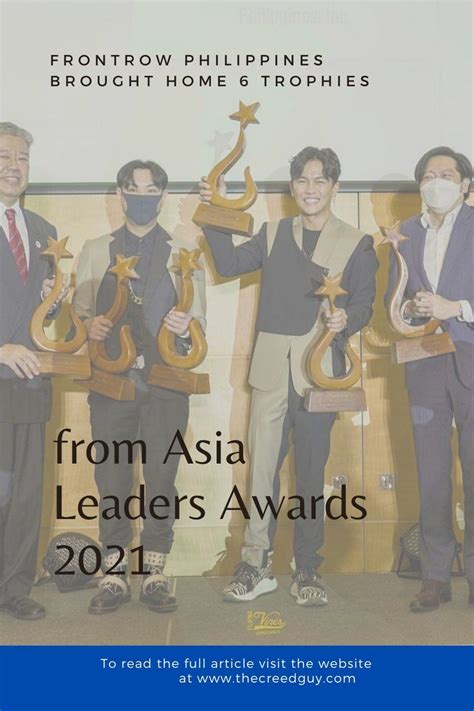 Frontrow Philippines Brought Home 6 Trophies From Asia Leaders Awards 2021