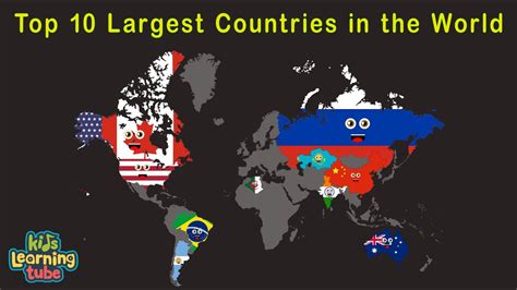 Top 10 Largest Countries In The World 10 Biggest Countries In The World Youtube