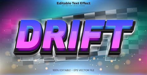 Premium Vector Drift Editable Text Effect In Modern Trend Style