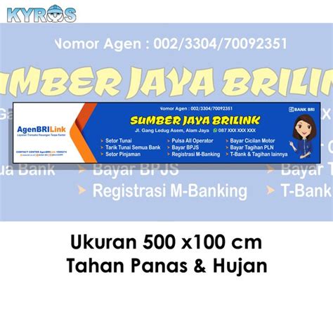 Jual Spanduk Agen Brilink 500x100 Banner Murah Di Lapak Kyros Store