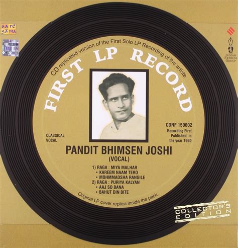 First Lp Recordpt Bhimsen Joshi Pt Bhimsen Joshi 8901112056553 Books