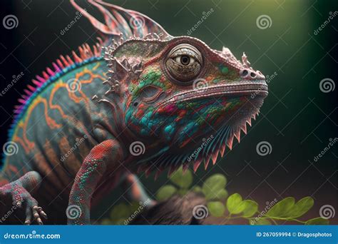 Incredibly Cute Colorful Chameleon Lizard With Changing Colors Exotic