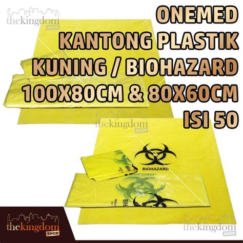 Jual Onemed Kantong Plastik Kuning Polos Biohazard Limbah Sampah Medis