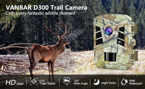 Vanbar Trail Camera 20mp 1080p Game Camera 120°wide Angle