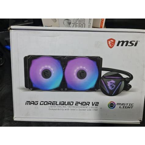 Jual Msi Mag Coreliquid 240r V2 Aio Argb Cpu Liquid Cooler Rotating C Efe6464w Shopee