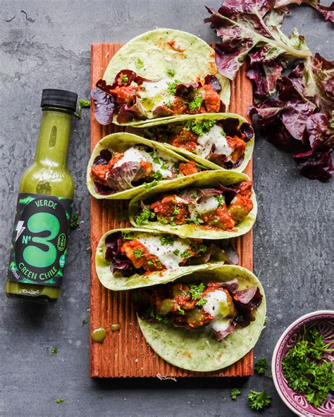 Spiced Kumara And Green Chile Tacos Culley S Award Winning Hot Sauces