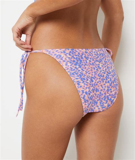 Leopard Print String Bikini Bottom ROSALIA SPE IMP FD MAUVE ETAM