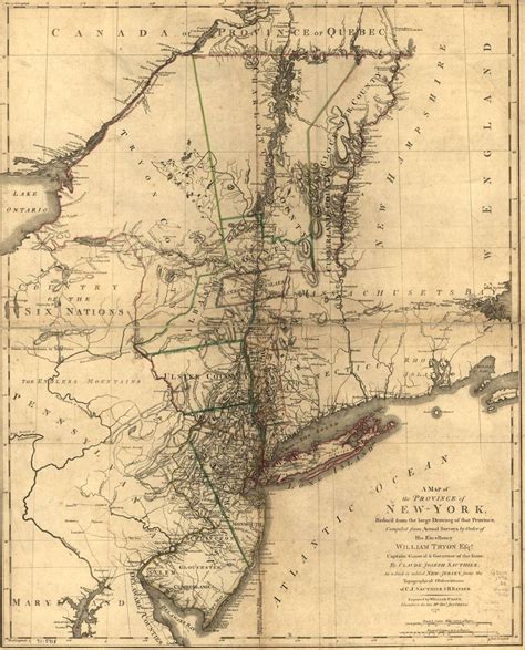 A map of the Province of New York in 1776 A map... - Maps on the Web