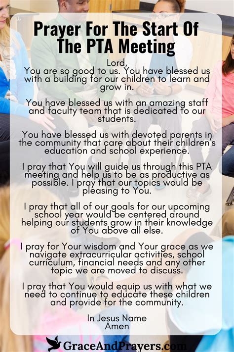 Helpful Prayers For Pta Meetings Grace And Prayers