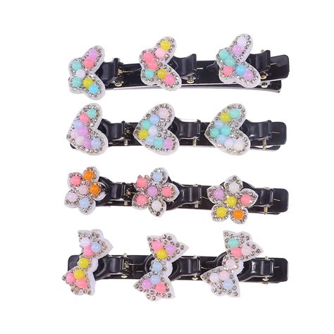 Sparkling Crystal Stone Braided Hair Clips, Braided Hair Clip with ...