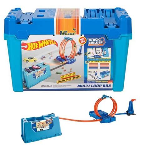 Conjunto Pista De Percurso Hot Wheels Track Builder Caixa Kit De Loopings X Carrinho Mattel