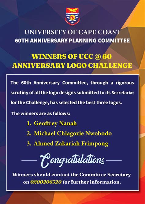 Winners of UCC @60 Anniversary Logo Challenge | University of Cape Coast