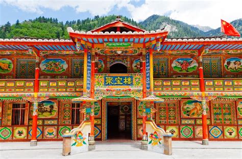 Tibetan houses stock image. Image of chinese, orange - 34471407