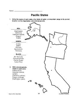 Pacific Region States Map