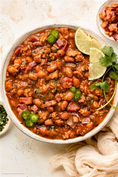 Easy Charro Beans Slow Cooker Recipe Homemade And Delicious