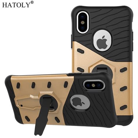 HATOLY For Fundas IPhone XS Armor Case Shockproof Hybrid Rubber