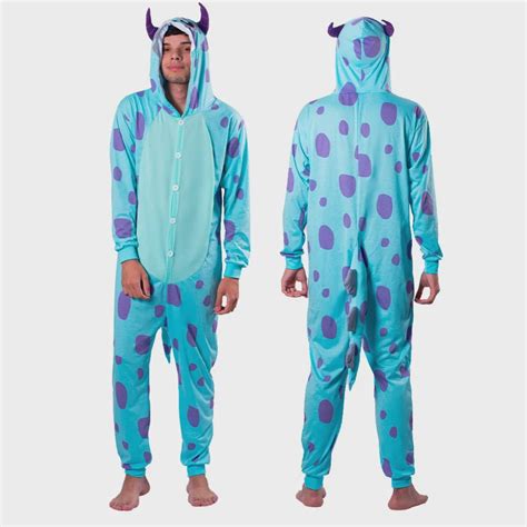 Sulley Sullivan Kigurumi Macacão Pijama Roupa Fantasia Verão Adulto