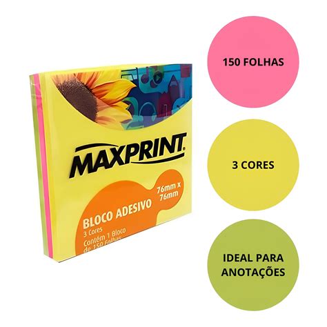 Bloco Adesivo Maxprint Folhas Art Pel