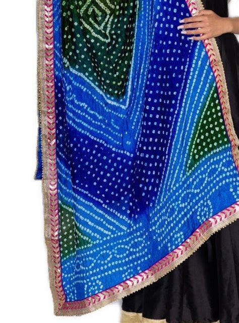 Rajasthani Bandhej Dupatta Silk Bandhani Bandhej Women Heavy Etsy