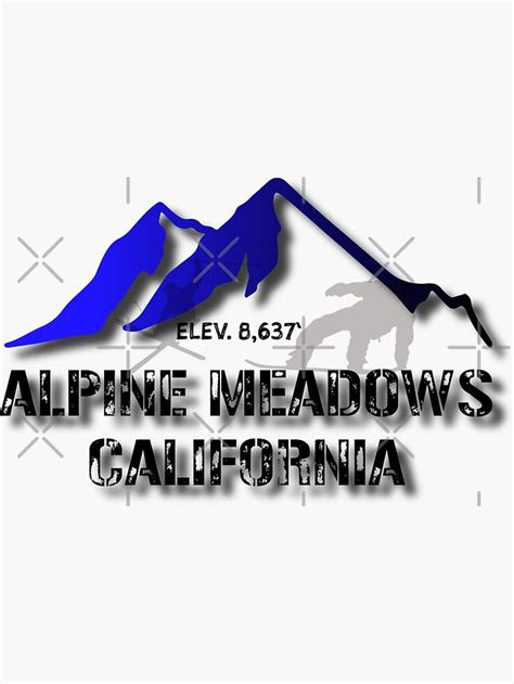 Alpine Meadows Ski California Sticker For Sale By Letourneau41