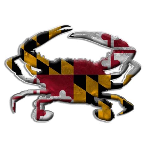 Maryland Flag Crab Decal