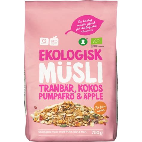 Köp Garant Müsli Frukt Bär Ekologisk 750g på delitea se