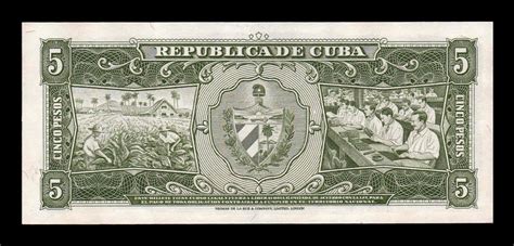 Cuba 5 Pesos Máximo Gómez 1960 Pick 91c Firma Che Sc Aunc