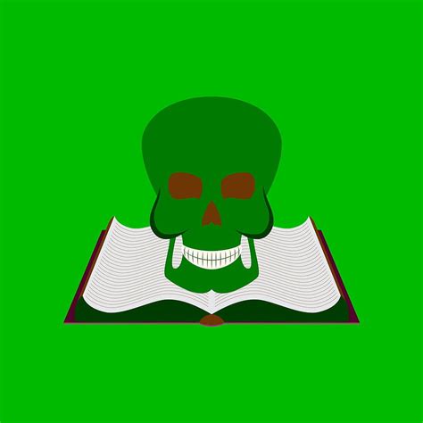 Flat On Background Of Book Skull Vector Ai Eps Uidownload