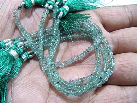 Amazon Hanumat Gems Lot Of Strand Natural Emerald Rondelle