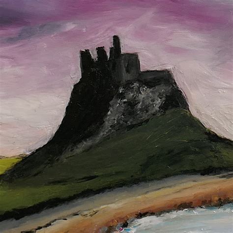 Lindisfarne Castle painting - by artist Janine Jacques