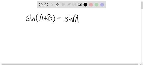 SOLVED:The sum formula for the sine function is sin(A+B)=