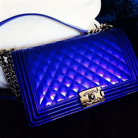 Electric Blue Chanel Bag Chanel Purse Chanel Boy Bag Chanel Bags