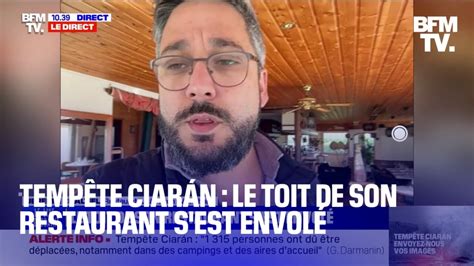 La Temp Te Ciar N Balaye Le Toit D Un Restaurant Dans Le Morbihan Son