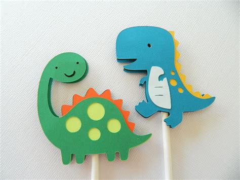 24 Dinosaur Cupcake Toppers Cupcake Toppers Dinosaur Cupcake Toppers