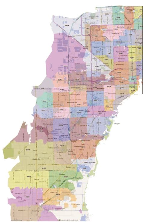 Mapa De Miami Con Zip Codes