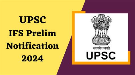 UPSC IFS Prelim Notification 2024 MPSC Library