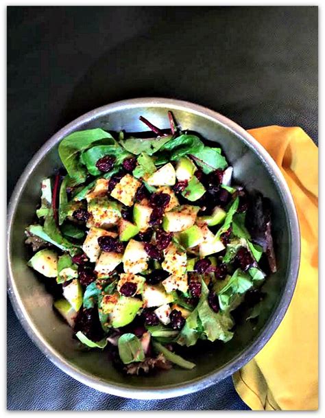 Sweet And Savory Cranberry Pear Walnut Avocado Spinach Salad