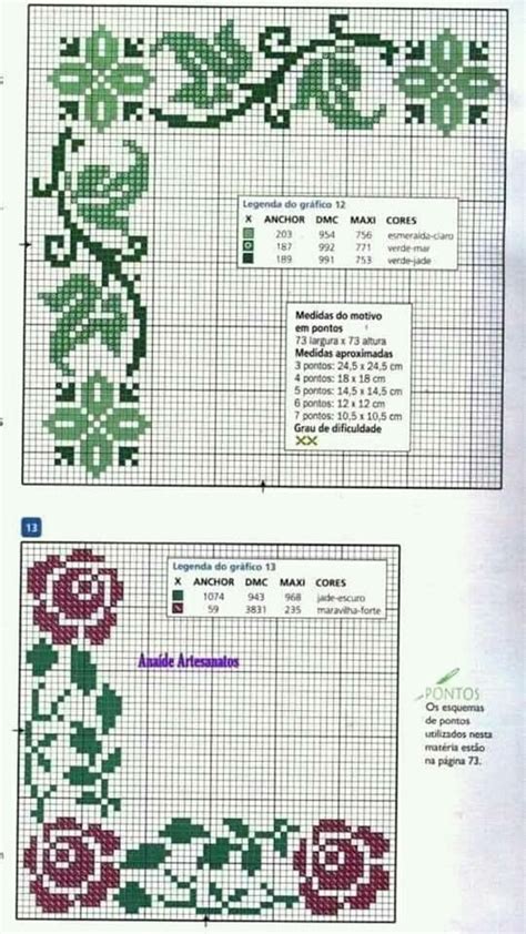 Pin By Maguy Roitg On Serviette De Table Floral Cross Stitch Cross