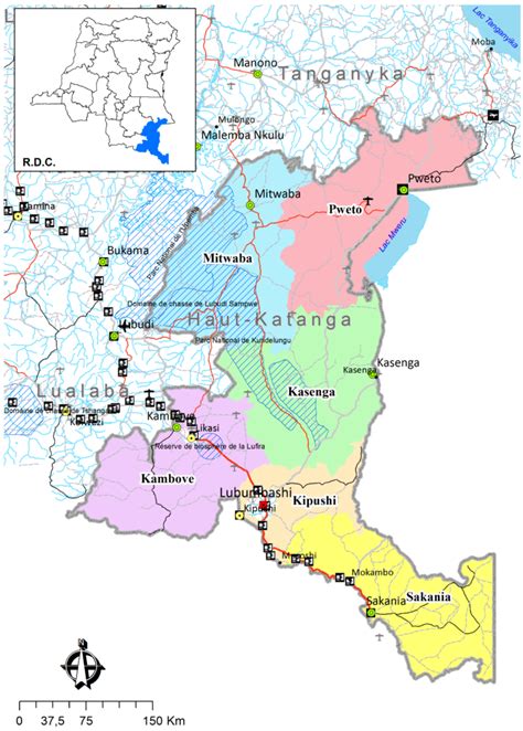 Carte De La Province Du Haut Katanga