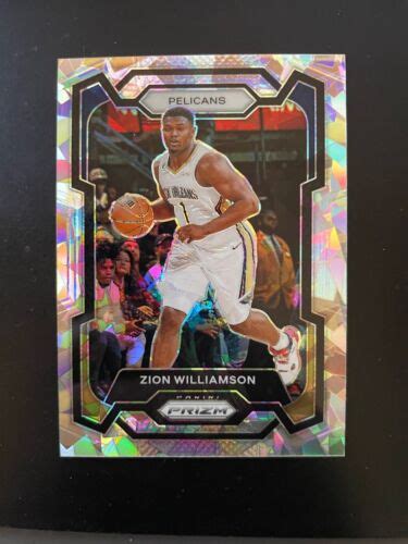 Panini Prizm Cracked Ice Zion Williamson New Orleans Pelicans