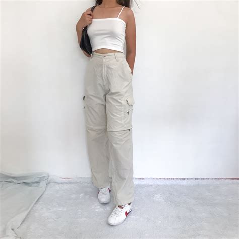 Beige Cargo Pants Women S Fashion Bottoms Other Bottoms On Carousell